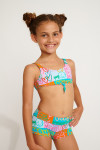 M PIKATI DOODLES girl's multicolored 2 pieces swimsuit