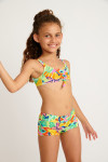 M PIKATI KAILEIA girl's yellow printed 2 pieces swimsuit