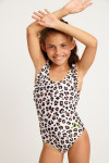 M TUNES MAKABA leopard print 1 piece swimsuit