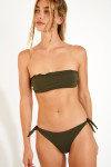 NOTO & MIKTA COLORSUN khaki bandeau swimsuit - 4