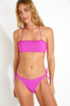 NOTO & MIKTA COLORSUN pink bandeau swimsuit