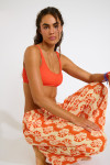 OKEAH SARONG orange fluid trousers