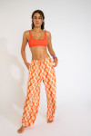 OKEAH SARONG orange fluid trousers