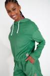 ONEKA SEASPONGE green sponge material cropped hooded sweatshirt - 4