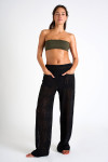OSMOZE BEACHSOUL black openwork beach trousers