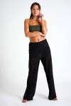 OSMOZE BEACHSOUL black openwork beach trousers