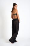 OSMOZE BEACHSOUL black openwork beach trousers