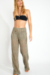 OSMOZE BEACHSOUL khaki openwork beach trousers - 4