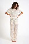 PAIGES BEACHSOUL off-white openwork t-shirt - 4