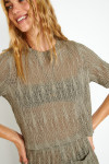 Maglietta traforata cachi PAIGES BEACHSOUL - 4