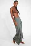 Kaki soepele broek met split STEFA CALYPSO - 4