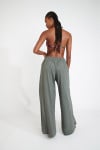 Kaki soepele broek met split STEFA CALYPSO - 5