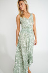 TARA MASSIMIAVOIL green print maxi dress - 4