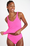 TIAMO & MANHA POPCORN pink scrunchy tankini swimsuit - 4