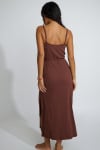Bruin maxi-jurk YAQUINA AMARIA - 2
