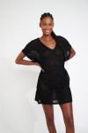 Robe de plage ajourée noir ZINIA BEACHSOUL