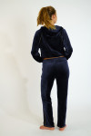 Pantaloni da jogging in velluto blu ADRIAN SEASHINE - 2