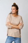 T-shirt beige fluida a maniche lunghe AILYS EDMONTON - 3