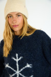 DAMON CRYSTALBAY Wol trui marineblauw - 3