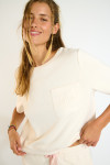 T-shirt a maniche corte color crema JUNE BAYJOY - 3
