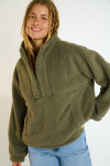 Maglione in pile kaki PEAK IGLOO - 1