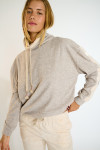 ROBIN MONROE Taupe Hoog Nek Sweatshirt - 1