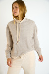 ROBIN MONROE Taupe Hoog Nek Sweatshirt - 6