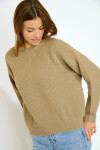 STACY ITHACA Taupe Oversized Trui - 3