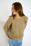 STACY ITHACA Taupe Oversized Trui - 4