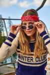 Maglione jacquard bicolore blu navy TAHOE SNOWBIRD - 6