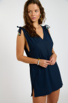 Abito a tunica blu navy WESLEY PERLINA - 3