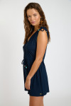 Abito a tunica blu navy WESLEY PERLINA - 4