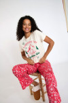 Rode pyjama set van 2 stuks CRYSTAL CLAUS - 4