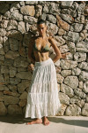 AENELY BOATDAY off-white rok met ruches