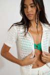 DALIA APOCADA white crochet shirt