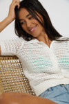 DALIA APOCADA white crochet shirt
