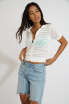 DALIA APOCADA white crochet shirt