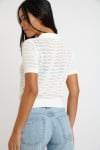 DALIA APOCADA white crochet shirt