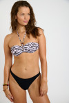 FADIO WILDJUNGLE & DUCA BLACK zebra printed two-piece swimsuit - 1