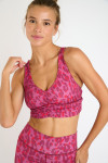 FLOW WELLTONIC roze sport bandeau met luipaardprint - 3