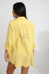 GAREL ZELENA straw-yellow long shirt
