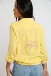 GAREL ZELENA straw-yellow long shirt