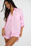 GAREL ZELENA roze lange blouse - 1