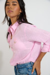GAREL ZELENA roze lange blouse - 4