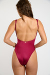 Maillot de bain 1 pièce bordeaux HANEYA CORALISS - 3