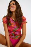Crop top de tul colorido JAVARI ALAMEATUL