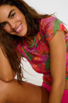 Crop top de tul colorido JAVARI ALAMEATUL