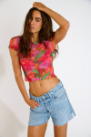 Crop top de tul colorido JAVARI ALAMEATUL