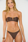 Bikini bandeau marrón JOMO & LINEA CALICARI - 5
