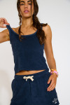 JUSCOS SEASPONGE navy terry tank top - 4